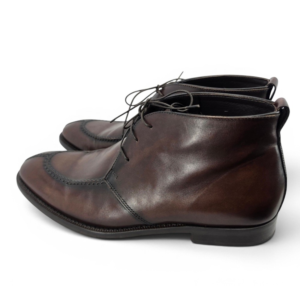 Allen Edmonds Mens 10 Brown Leather Chukka Boots USA Made Moc Toe Lace Up EUC - Picture 3 of 7